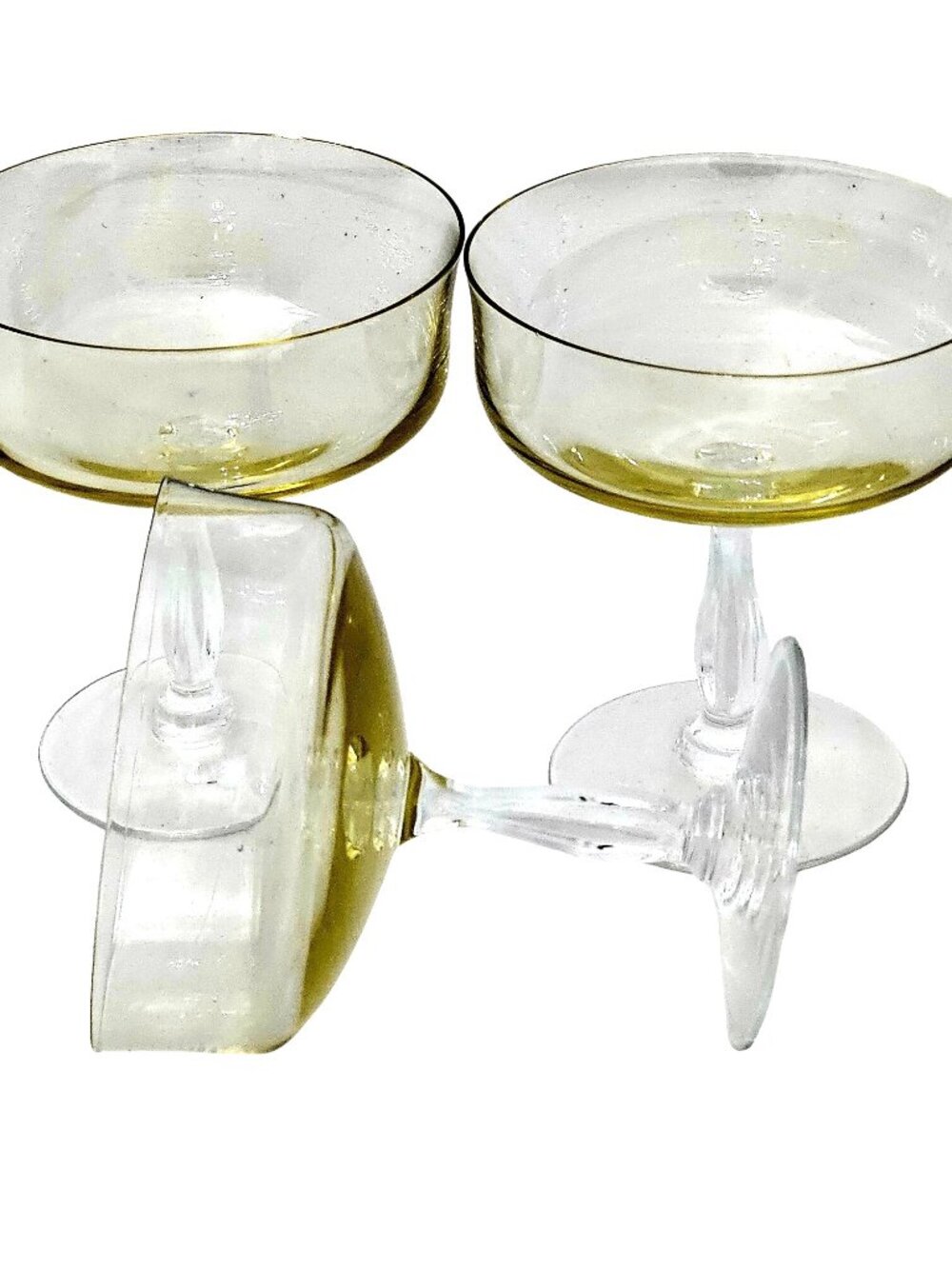 Noritake Topaz Champagne Glasses 4" Rainbow collection glassware vtg stemware - Picture 5 of 10